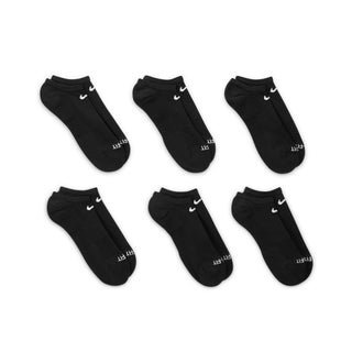 Nike Everyday Plus Cushioned No-Show Socks 6 Pack | Black/White