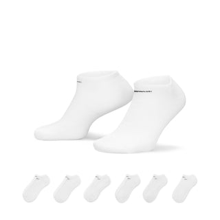 Nike Everyday Cushioned Training No-Show Socks (6 Pack) | White/Black