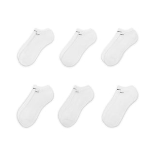 Nike Everyday Cushioned Training No-Show Socks (6 Pack) | White/Black