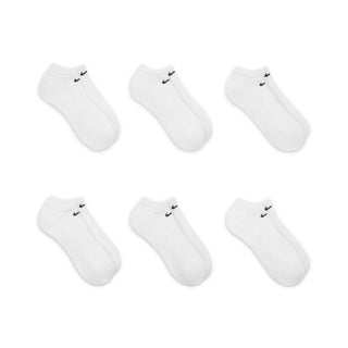 Nike Everyday Cushioned Training No-Show Socks (6 Pack) | White/Black