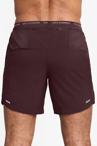 Nike Mens Dri-FIT 7" Brief Lined Shorts | Burgundy Crush/Reflective