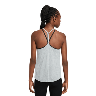 NIKE WOMENS DRI-FIT ONE ELASTIKA STANDARD FIT TANK | PARTICLE GREY/BLACK