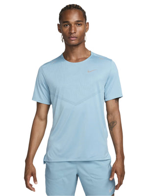 Nike Mens Dri-FIT Rise 365 SS Tee | Denim Turq/Reflective Silver