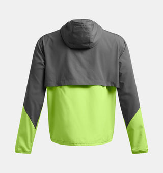 Under Armour Mens Icon Legacy Windbreaker | Castlerock/Morph Green