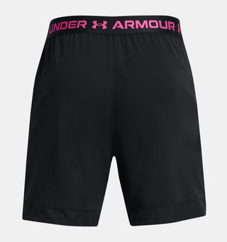 Under Armour Mens Woven 6" Graphic Shorts | Black/Astro Pink