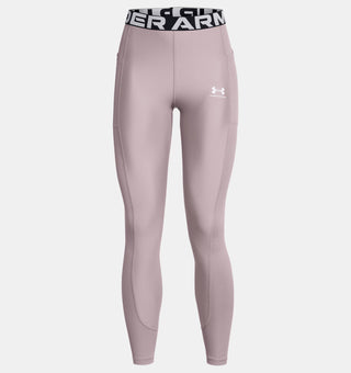 Under Armour Womens HeatGear Ribbed Leggings | Tetra Gray/White