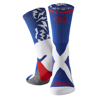 Suzi Wong Lightning Socks | Blue/White/Red