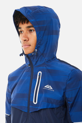 Trailberg Mens Dimension Windbreaker | Surf The Web/Black Iris