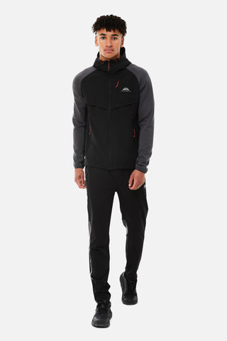 Trailberg Mens Rapid Dash Hoodie | Black/Asphalt