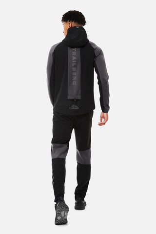 Trailberg Mens Rapid Dash Hoodie | Black/Asphalt