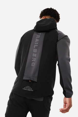 Trailberg Mens Rapid Dash Hoodie | Black/Asphalt