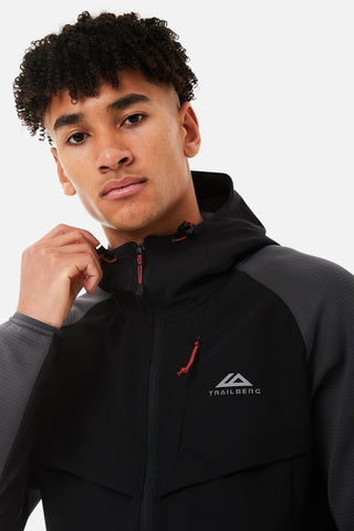 Trailberg Mens Rapid Dash Hoodie | Black/Asphalt