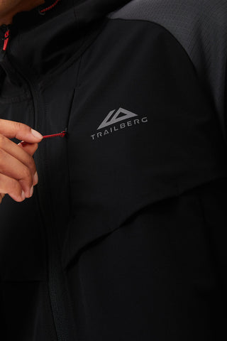 Trailberg Mens Rapid Dash Hoodie | Black/Asphalt