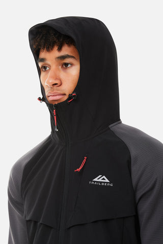 Trailberg Mens Rapid Dash Hoodie | Black/Asphalt