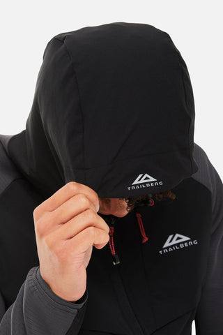 Trailberg Mens Rapid Dash Hoodie | Black/Asphalt