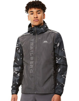 Trailberg Mens Triathlon Camo Windbreaker | Grey Camo