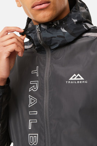 Trailberg Mens Triathlon Camo Windbreaker | Grey Camo