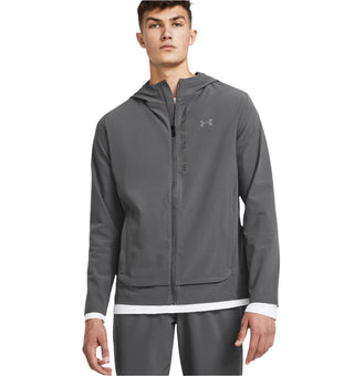 Under Armour Mens Outrun The Storm Jacket | Castlerock/Black