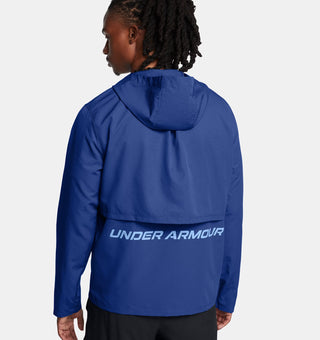 Under Armour Mens Launch Hooded Jacket | Tech Blue/Horizon Blue