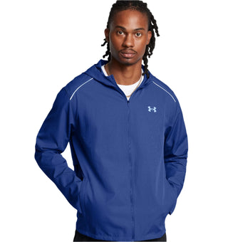 Under Armour Mens Launch Hooded Jacket | Tech Blue/Horizon Blue