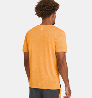 Under Armour Mens Launch Splatter Tee | Nova Orange/Atomic