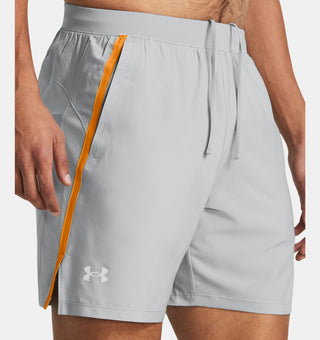 Under Armour Mens Launch 7" Shorts | Mod Grey/Nova Orange