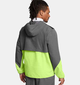 Under Armour Mens Icon Legacy Windbreaker | Castlerock/Morph Green