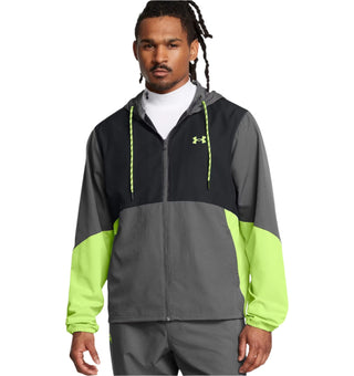 Under Armour Mens Icon Legacy Windbreaker | Castlerock/Morph Green