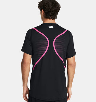 Under Armour Mens Heatgear Fitted Graphic Tee | Black/Astro Pink