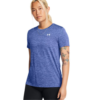 Under Armour Womens Tech Twist Tee | Tech Blue/White