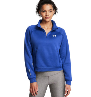 Under Armour Womens Armour Fleece Pro 1/4 Zip | Tech Blue