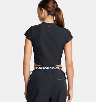 Under Armour Womens Meridian Rib Baby Tee | Black