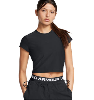 Under Armour Womens Meridian Rib Baby Tee | Black