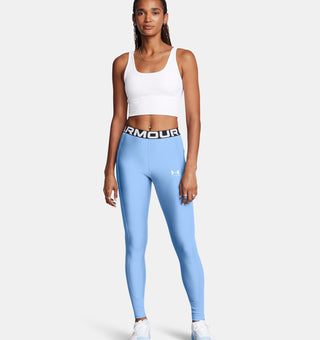 Under Armour Womens HeatGear Ribbed Leggings | Horizon Blue/White