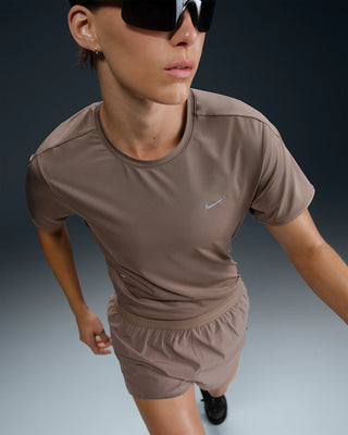 Nike Womens Swift Dri-Fit Running Top | Mink Brown