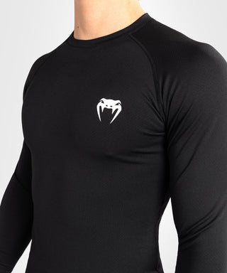 Venum Men's Contender Long Sleeve Rashguard | Black/White