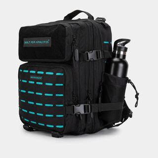 Built For Athletes Small Gym Bag (25L) | Black/Aqua