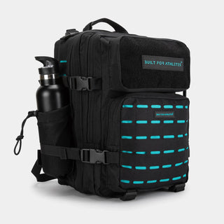 Built For Athletes Small Gym Bag (25L) | Black/Aqua