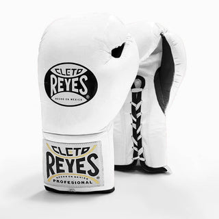 Cleto Reyes Leather Contest Gloves Lace | White
