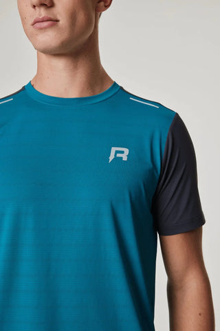 Reprimo Mens Flight Tee | Teal/Dark Grey