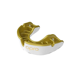 OPRO GOLD SELF-FIT ADULT MOUTHGUARD | WHITE/GOLD