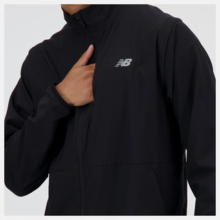 New Balance Mens Stretch Woven Jacket | Black