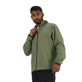 New Balance Mens Stretch Woven Jacket | Dark Olivine