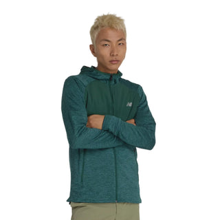 New Balance Mens Heat Grid Hooded Full Zip | New Spruce