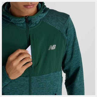 New Balance Mens Heat Grid Hooded Full Zip | New Spruce