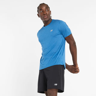 New Balance Mens Athletics T Shirt | Blue Agate