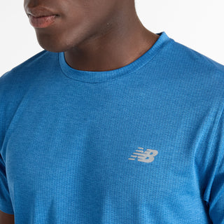 New Balance Mens Athletics T Shirt | Blue Agate