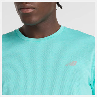 New Balance Mens Athletics T Shirt | Cyber Jade