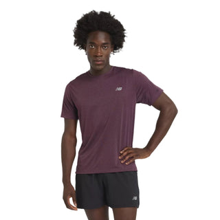 New Balance Mens Athletics T Shirt | Plum Brown