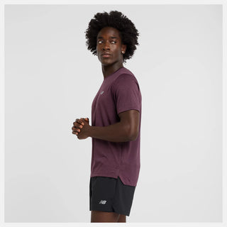 New Balance Mens Athletics T Shirt | Plum Brown